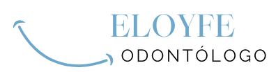 logotipo dentista minimalista profesional celeste blanco